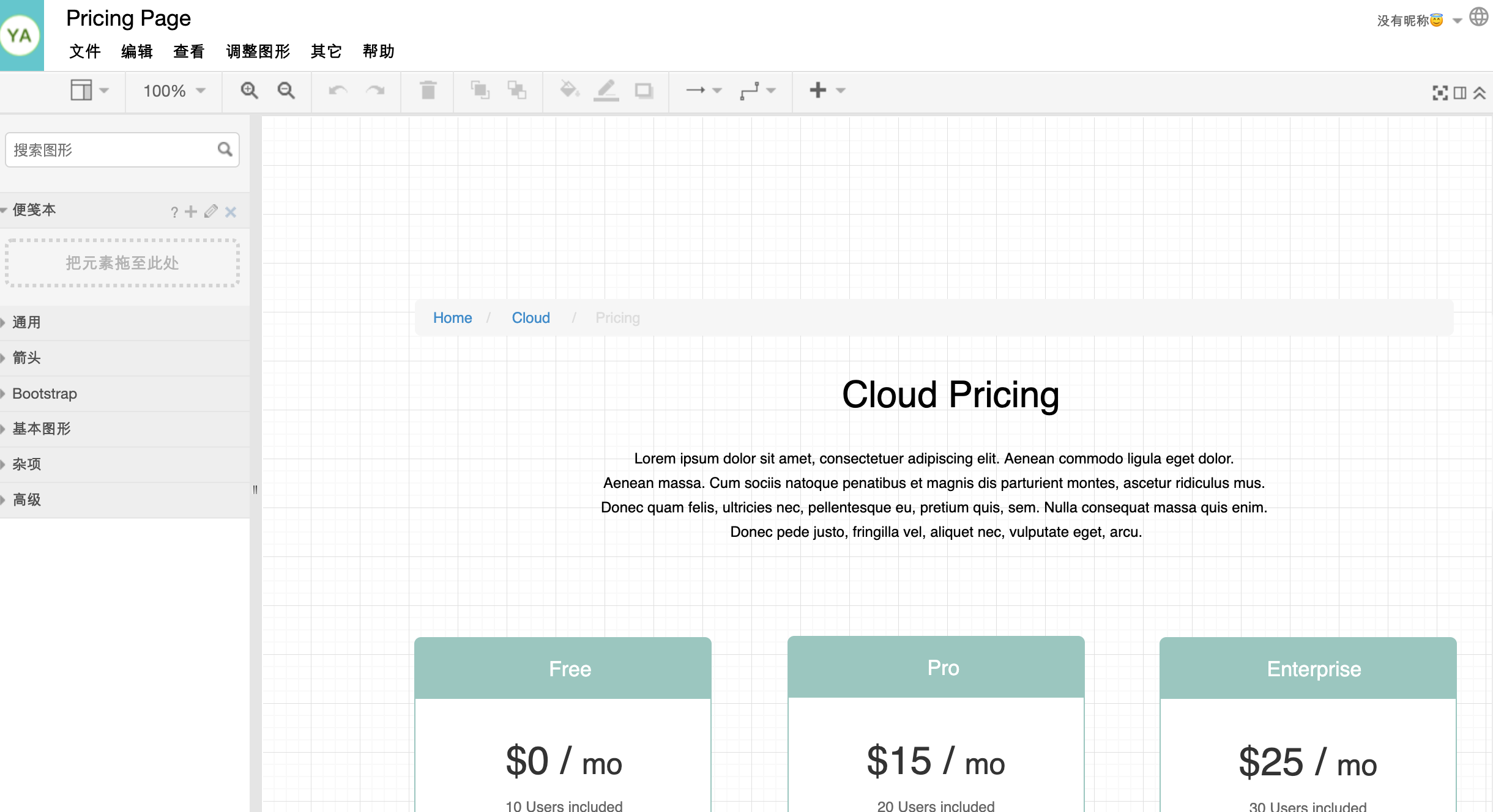 Drawing Bootstrap online 
